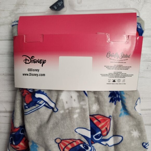 Christmas Lilo Stitch Pajama Pants Womens 3X Sledding Gray Pocket Drawstring New - Picture 2 of 5